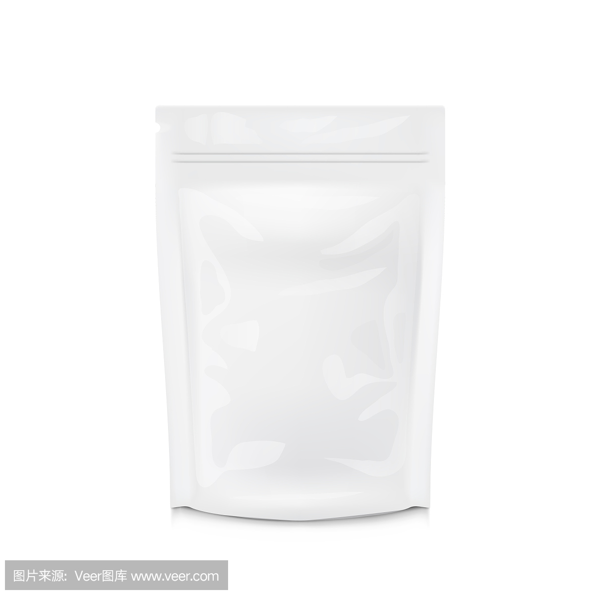 Blank Foil Food Or Drink Bag Packaging. Plas