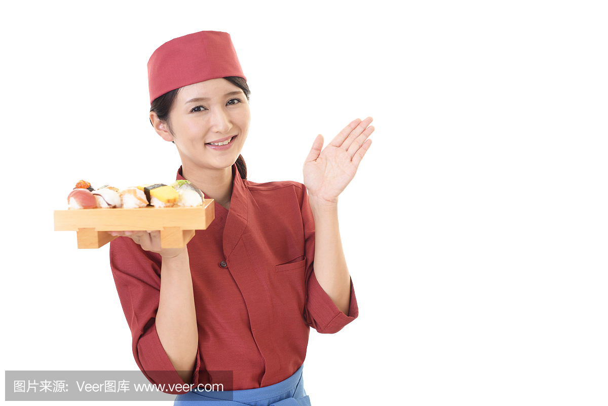 日本餐厅的女服务员