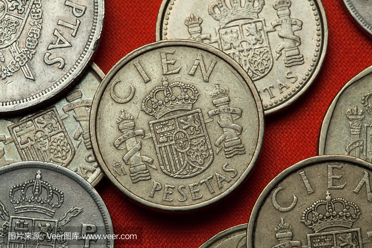 西班牙的硬币西班牙国徽