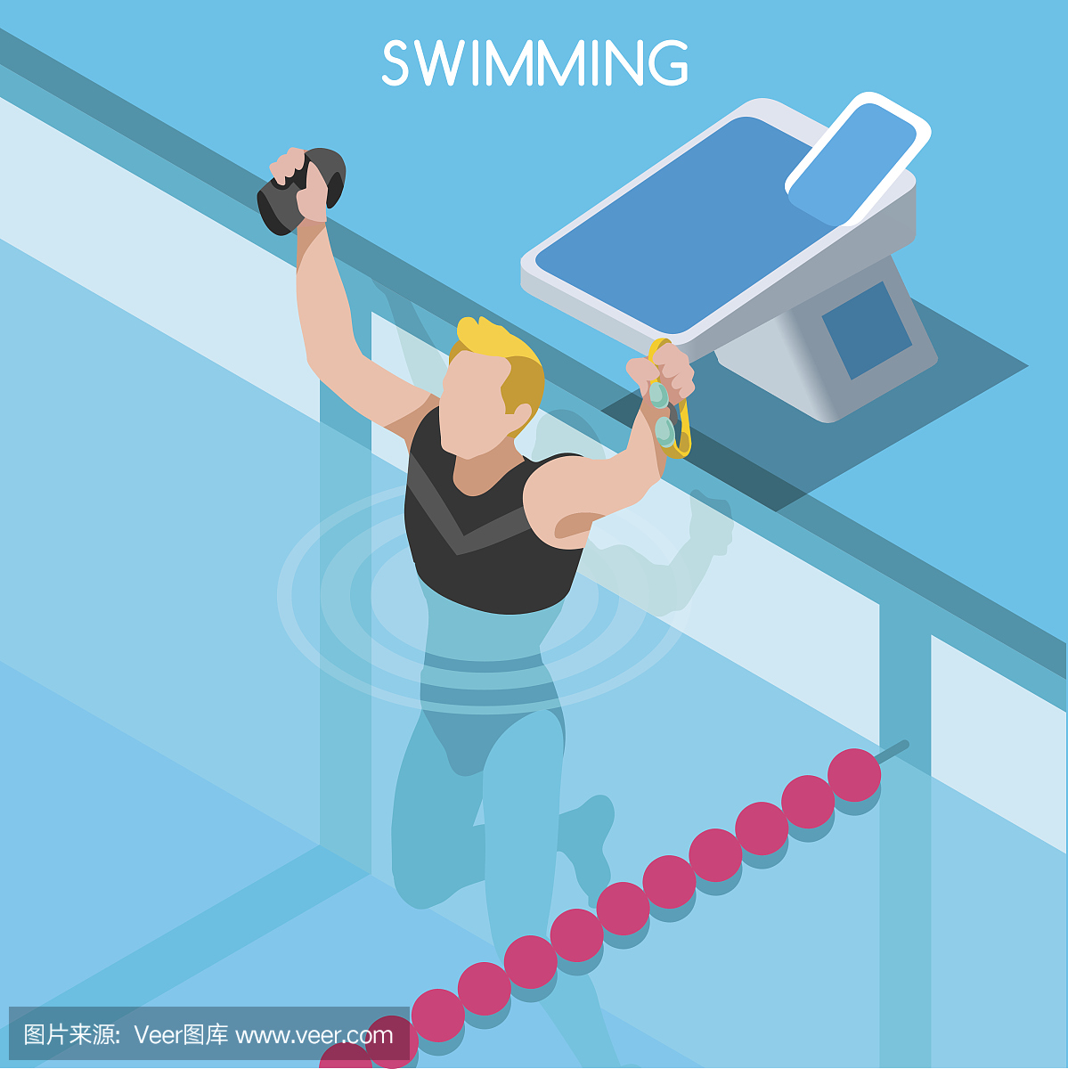 游泳自由式运动员等距仰泳体育国际蛙泳运动比