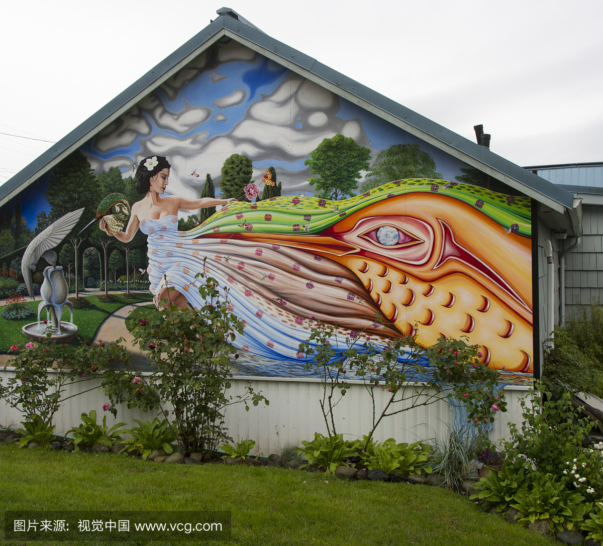 蜂鸟壁画托马斯阿纳特,女王夏洛特市,海达瓜威