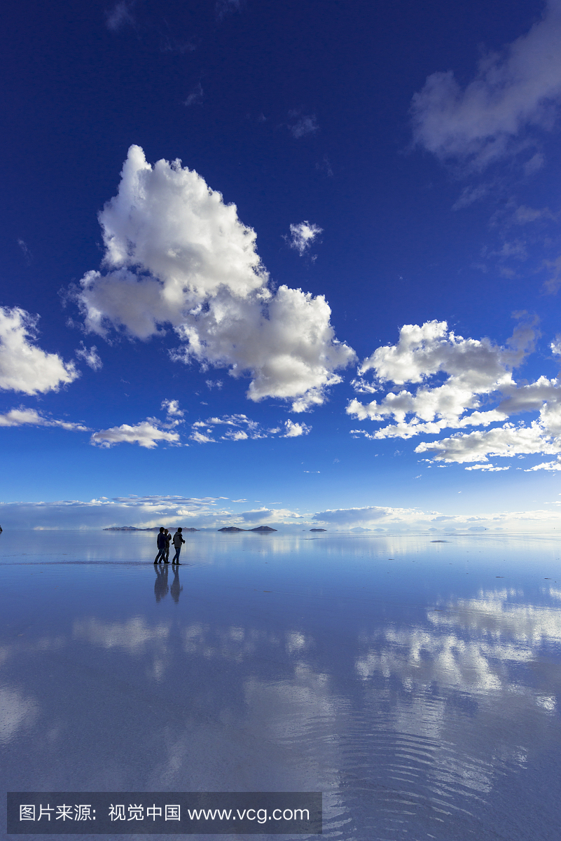 Mirror lake Uyuni salt lake, Bolivia, South America