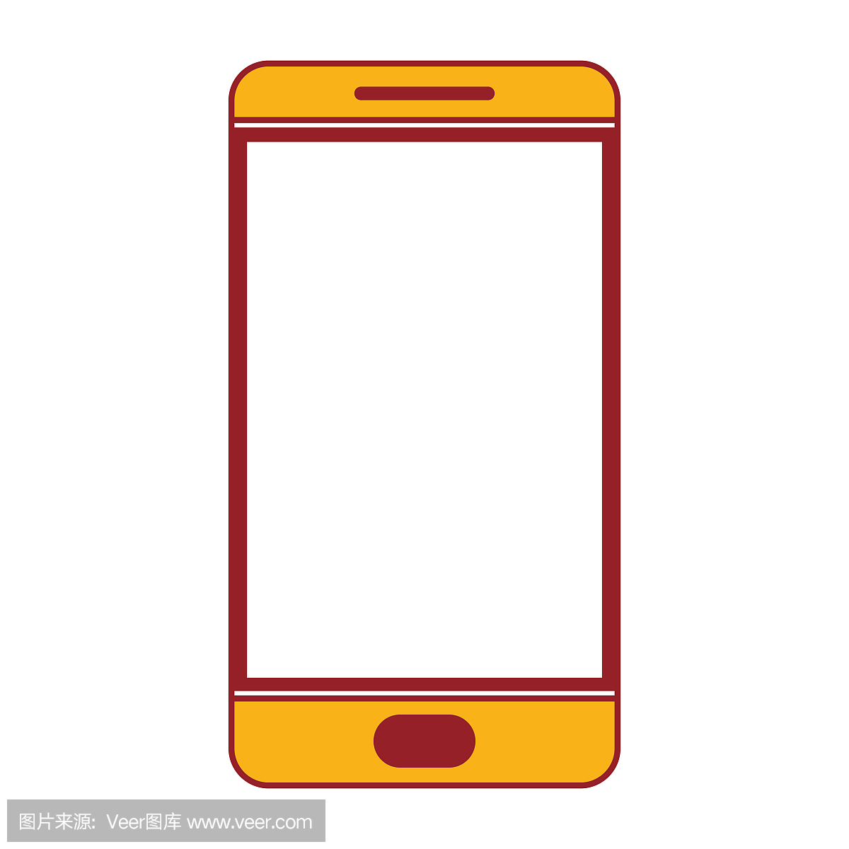 智能手机图标颜色部分剪影