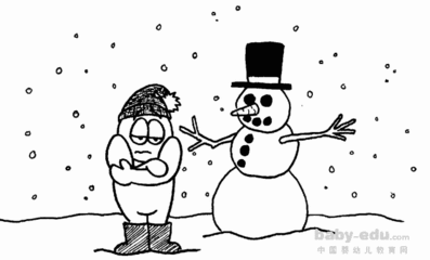儿童画冬天的简笔画-寒冷的冬季_人物简笔画_-36kb