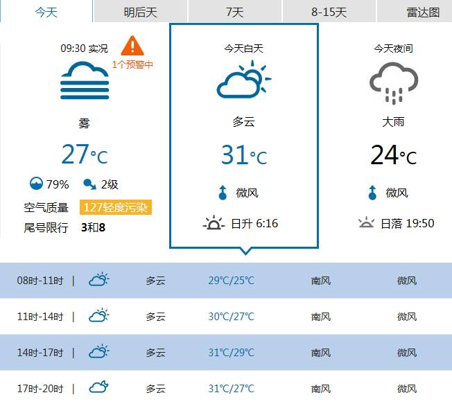 成都天气预报7天