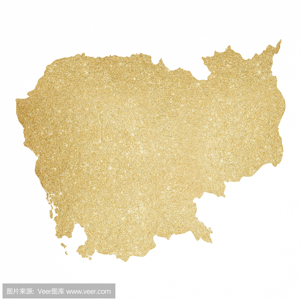 柬埔寨黄金闪光地图