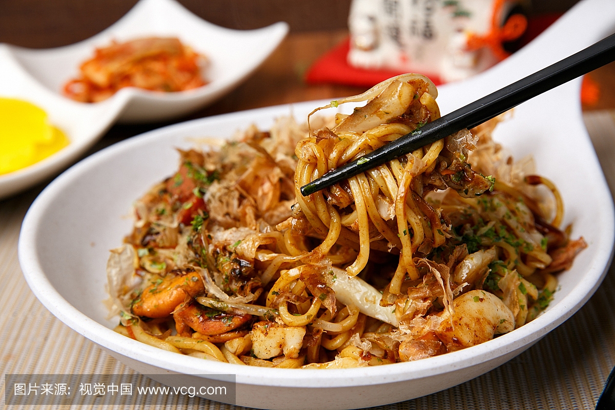 无人,荞麦面,日本食品,日式炒面