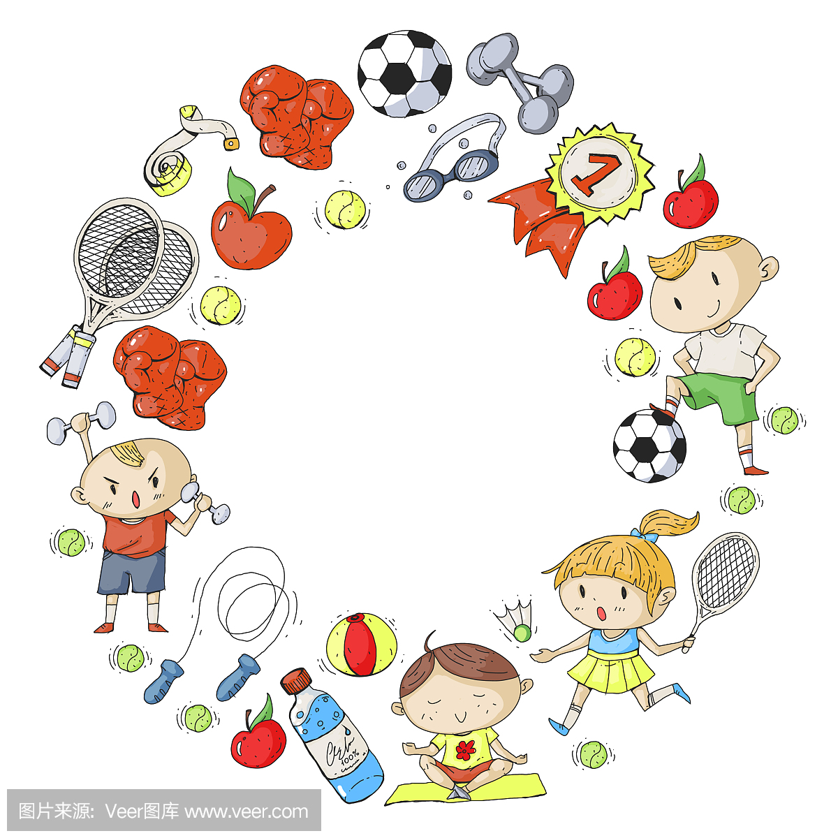 儿童运动。孩子们画画。幼儿园,学校,学院,幼儿