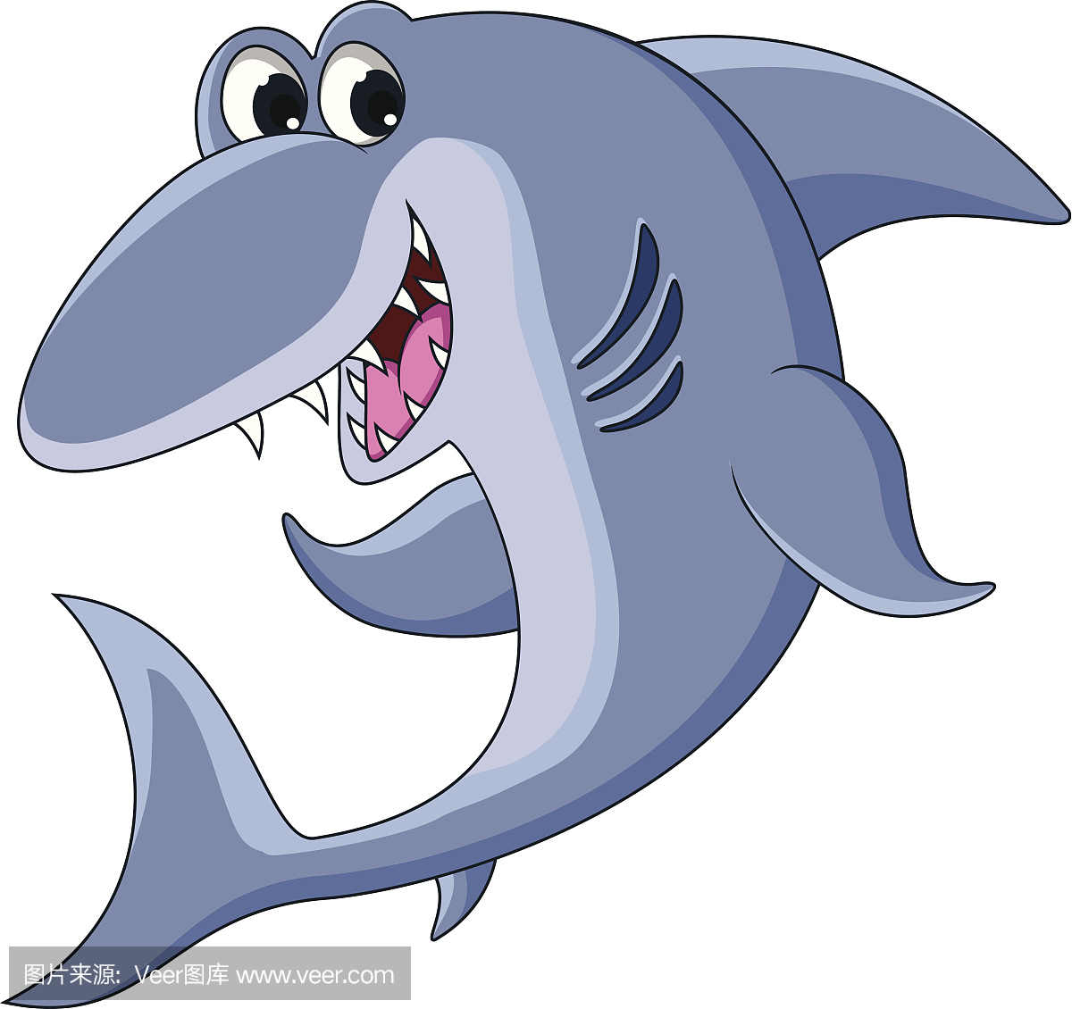 鲨鱼卡通微笑