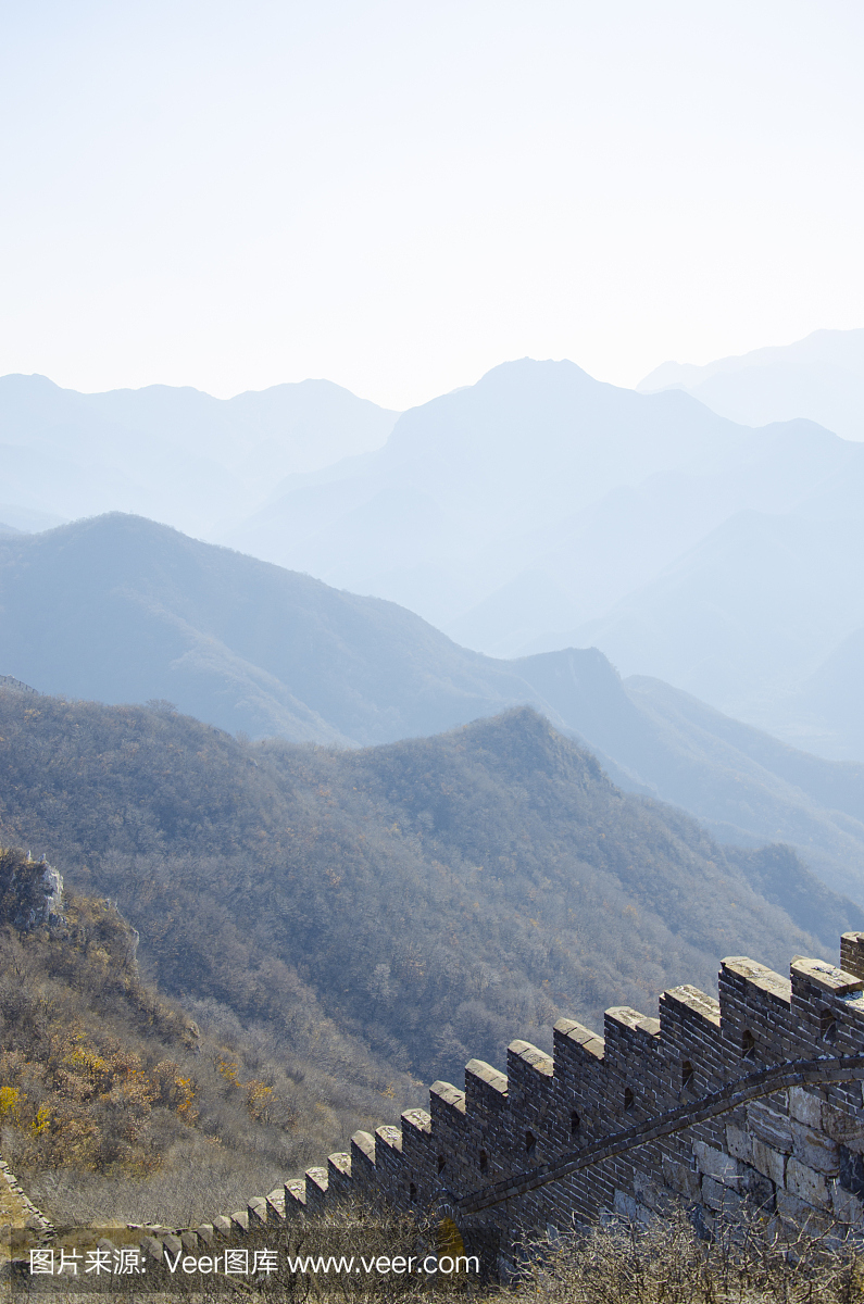 中国长城和北京附近的山脉