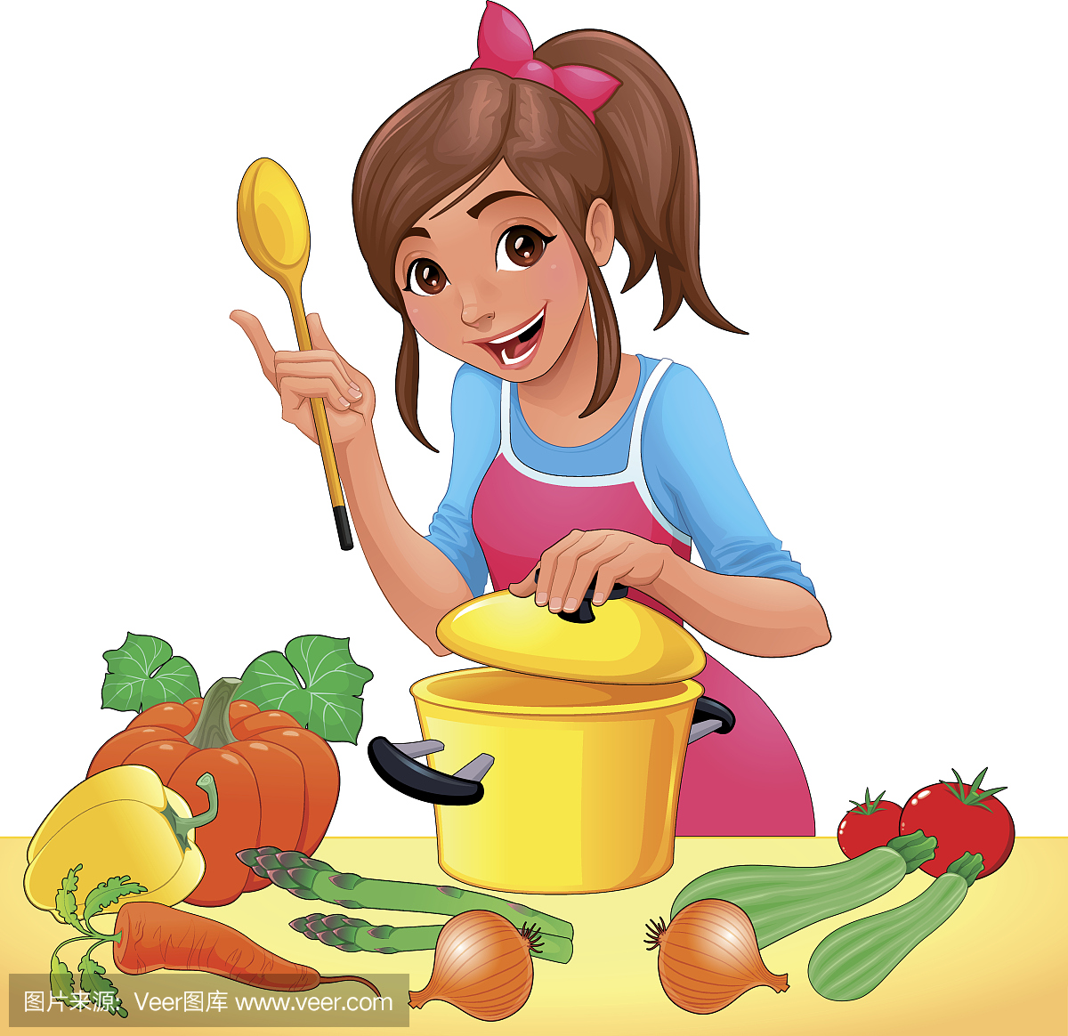 蔬菜女生用几种正在做饭大图扣扣女孩头像图片