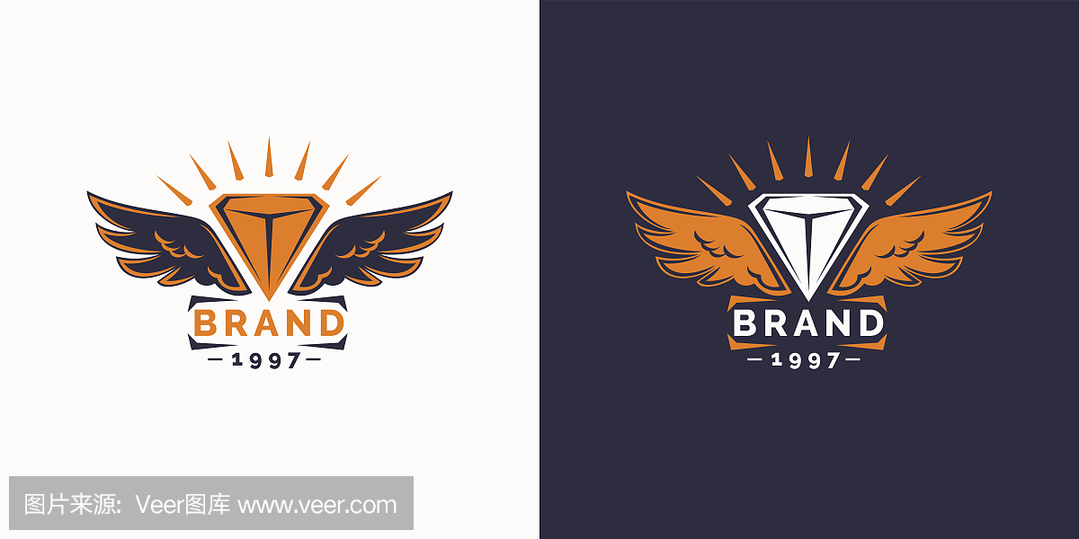 The logo and the wings emblem. Template for y