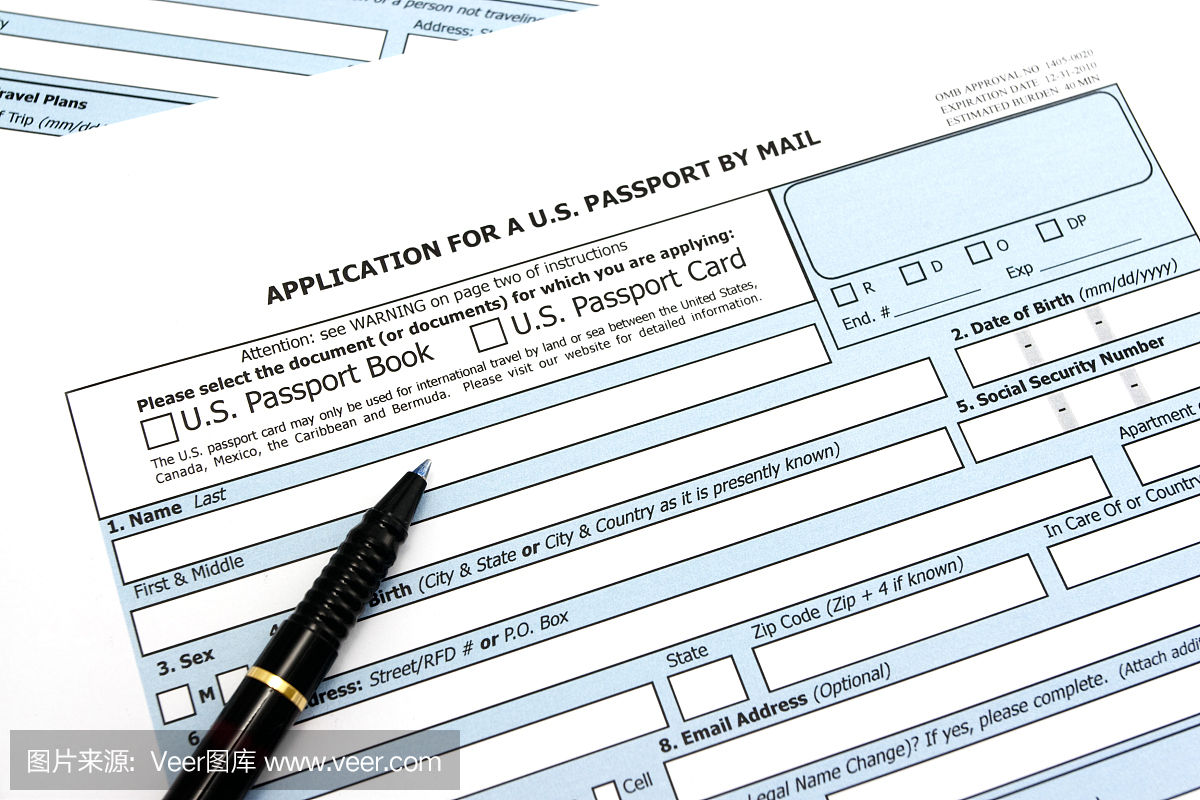 美国护照申请表