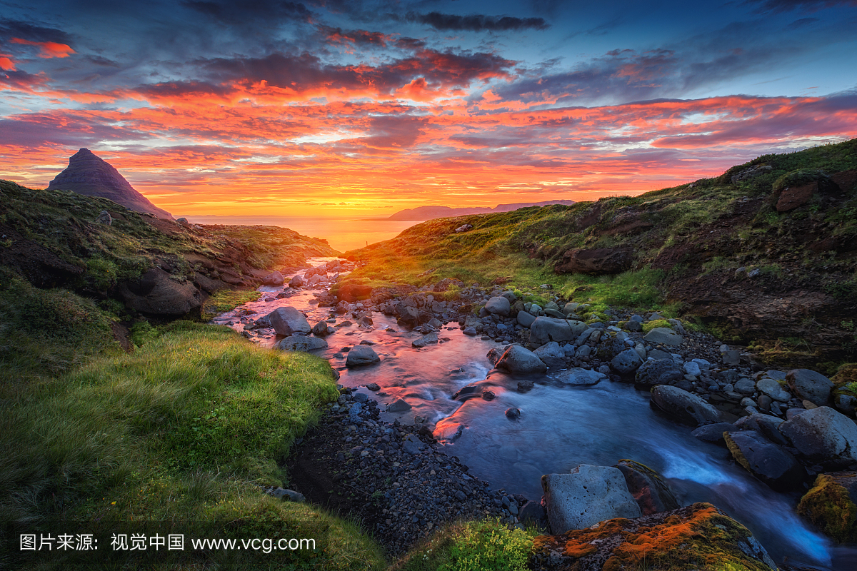 冰岛,冰岛共和国,瀑布,水幕