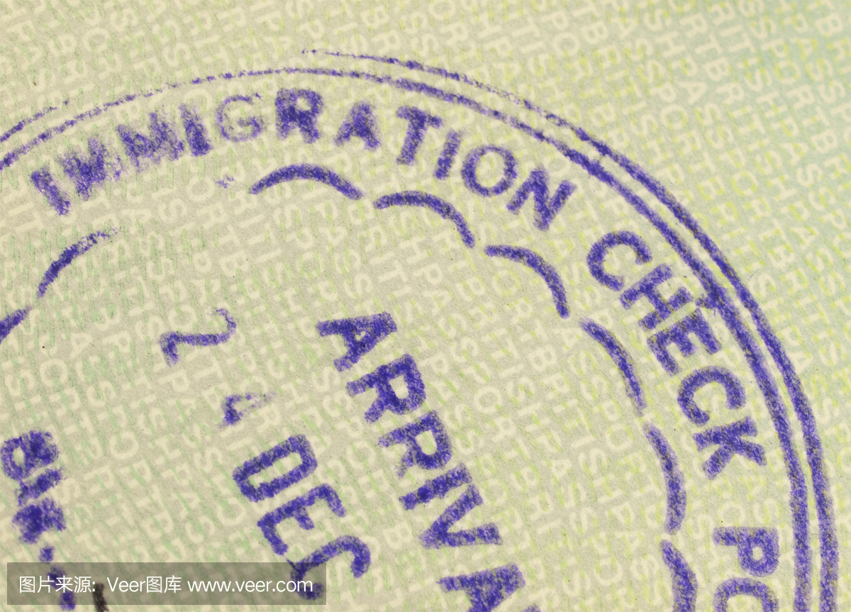 移民抵港英国护照盖章