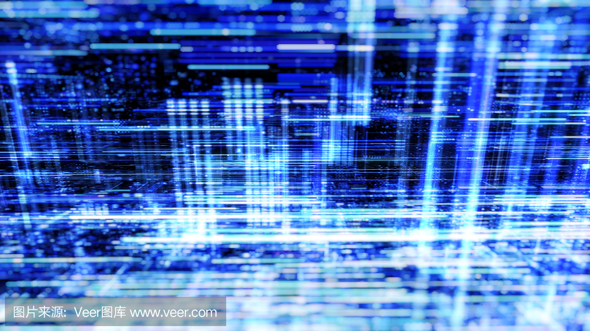 Abstract digital abstract virtual city. Software de