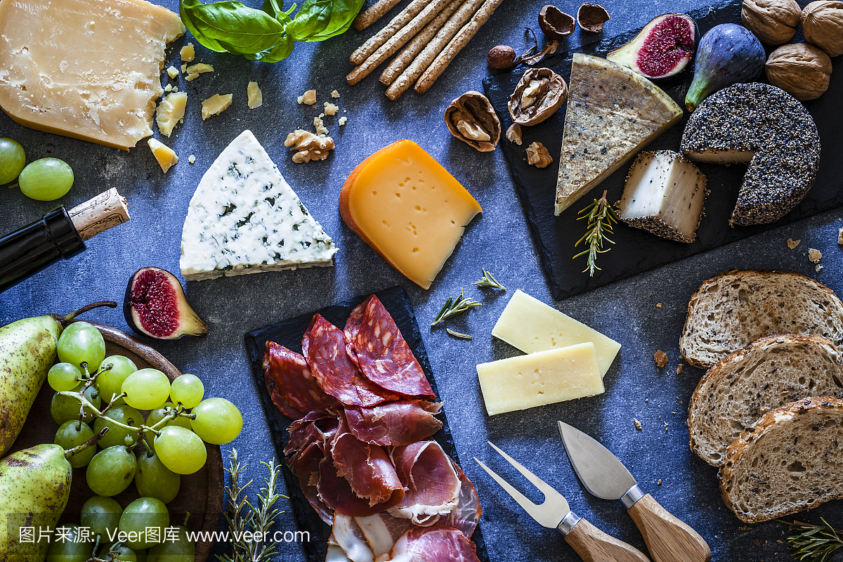 酒瓶,乳酪板,意大利腊肠,西班牙文化