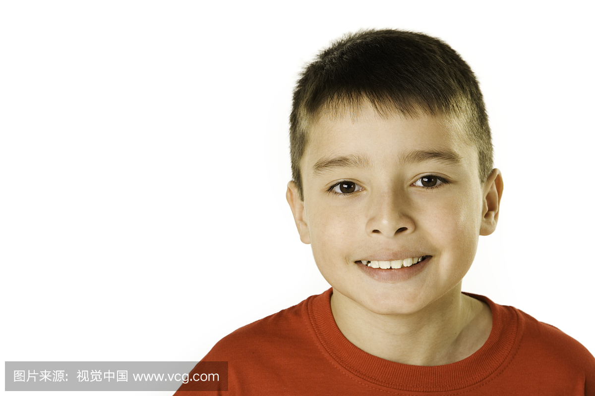 儿童面孔多样性棕色头发
