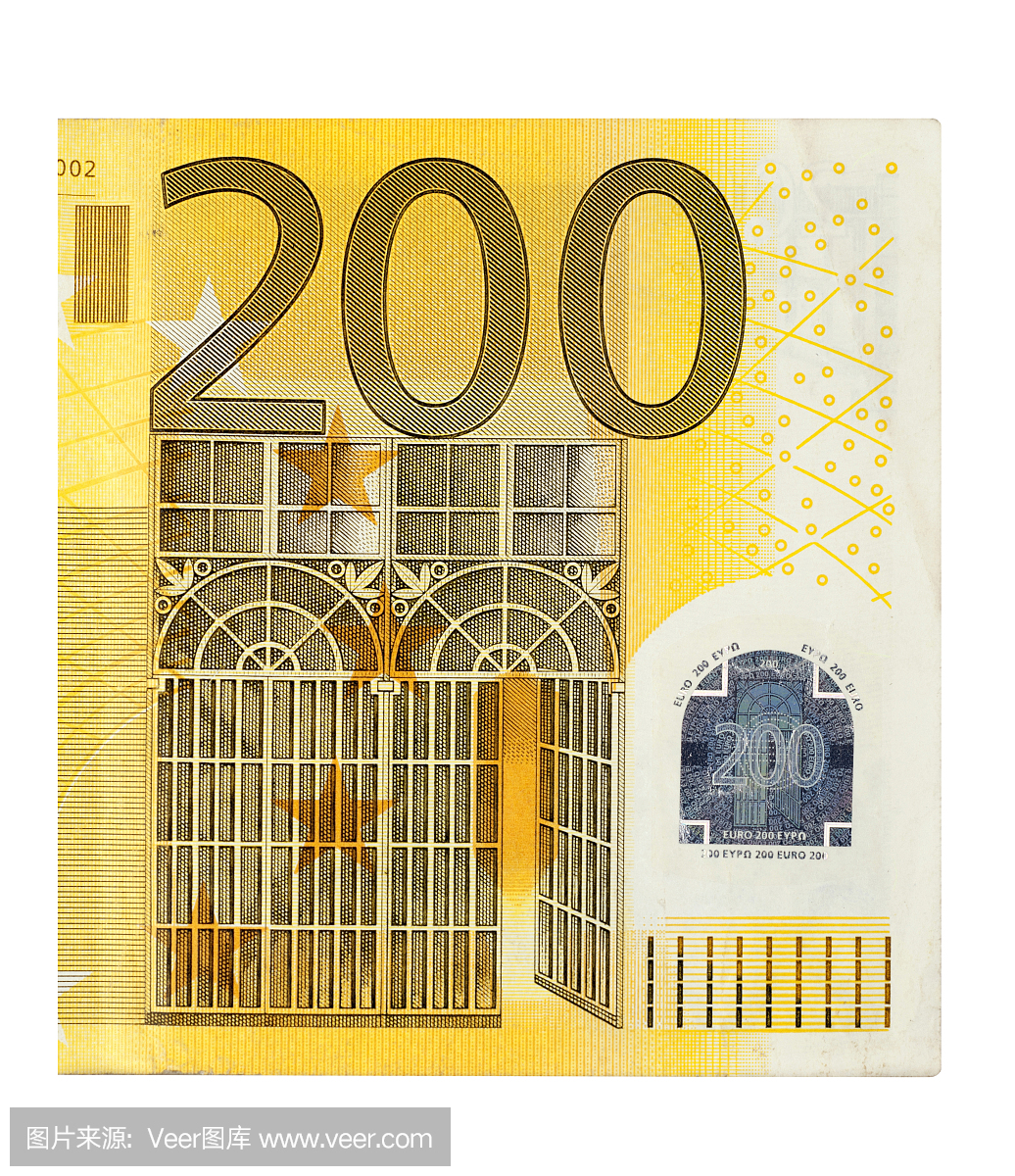 200欧元纸币,200欧元,200欧洲货币,欧洲