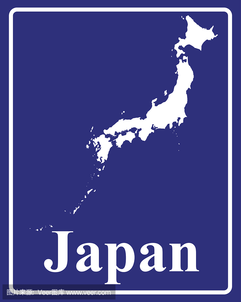 日本剪影地图