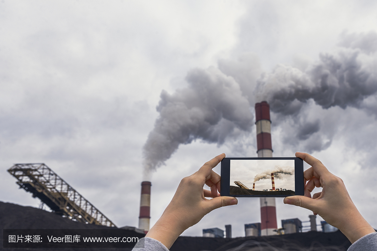 拍摄环境问题和空气污染照片