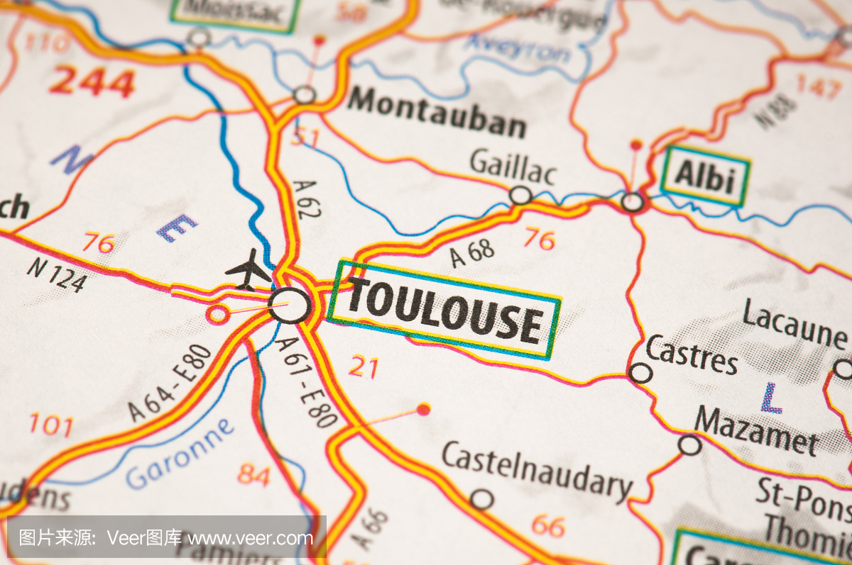 图卢兹在地图上