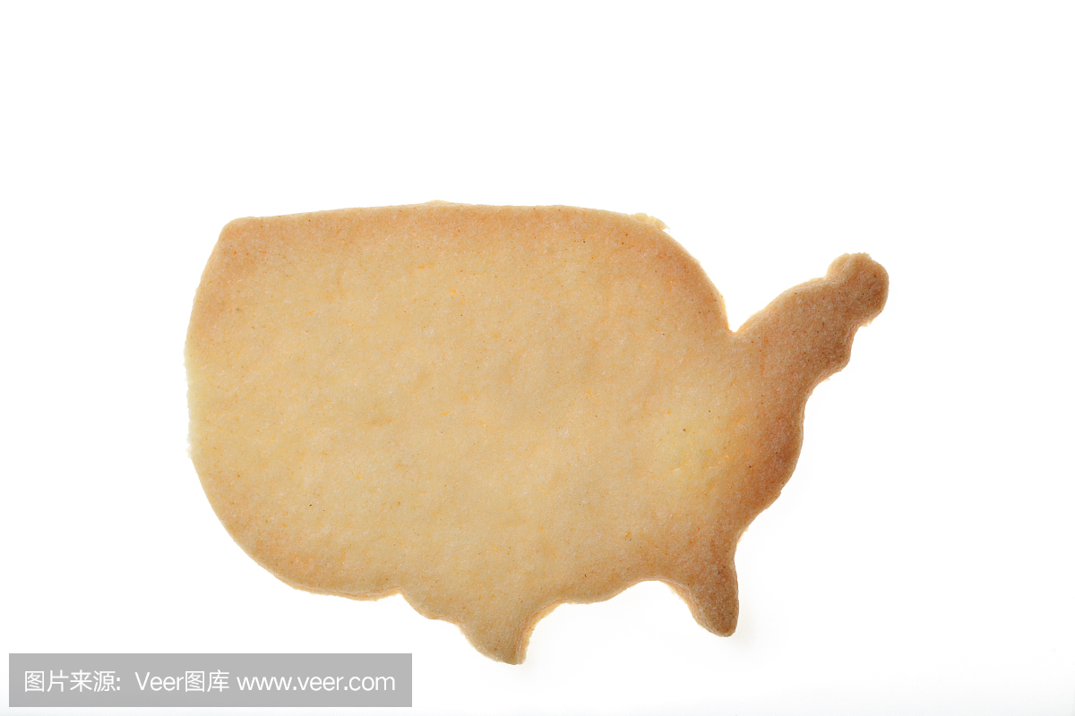 饼干与美国的地图形状