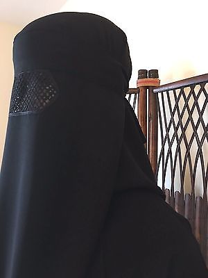 Black Single Layer Niqab Afghan Afghani Islam Black Single Layer Niqab Afghan Afghani Islam