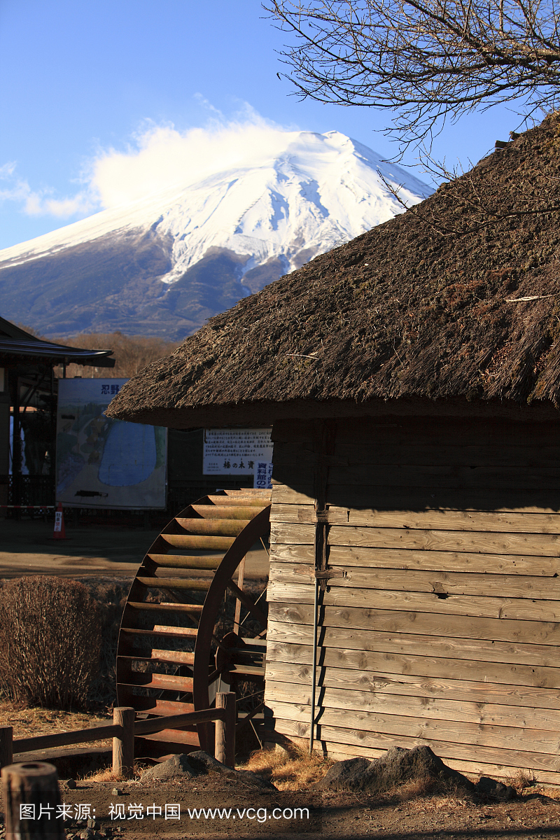 日本富士山富山村村水厂2011年1月30日