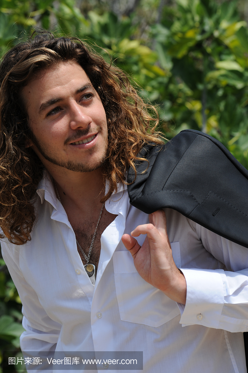 可爱的,仅男人,肖像,一个人