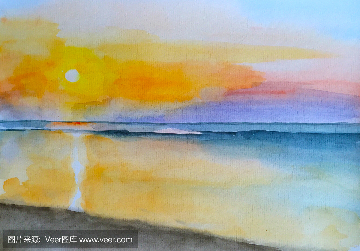 水彩颜料,水彩画颜料,绘画插图,水