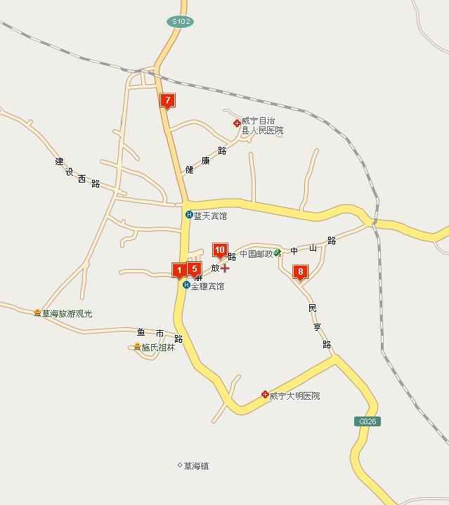 威宁县县城道路地图图片