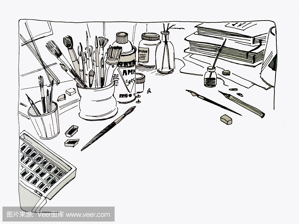 专门技术,美术工艺,艺术家,铅笔