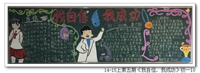 关于自信的黑板报文字