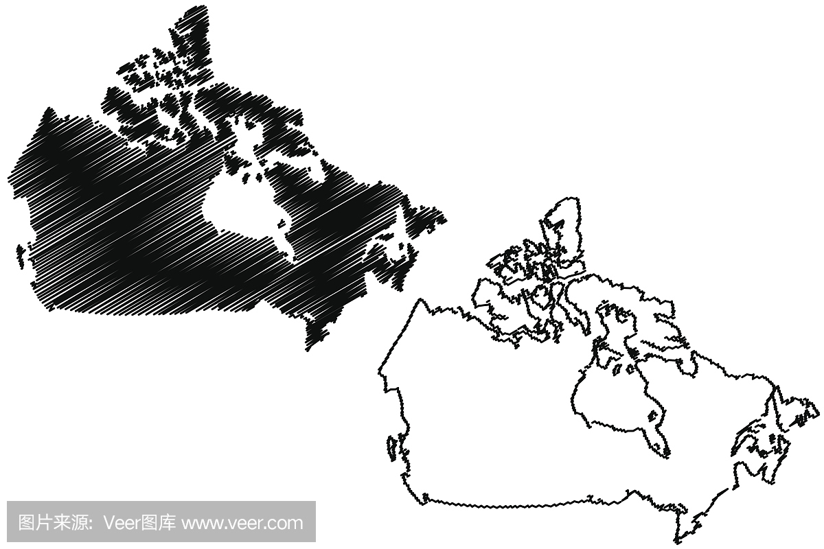 加拿大地图矢量