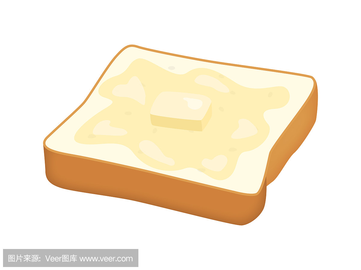 涂黄油的吐司。