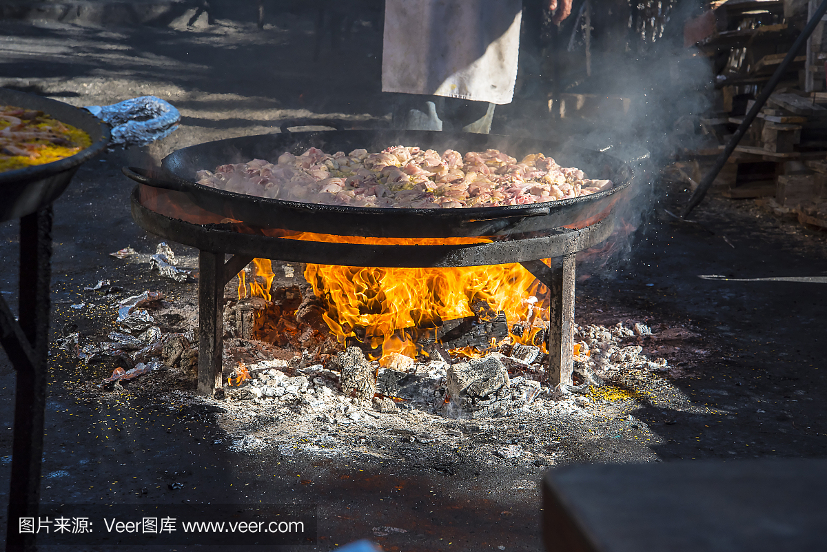 烹调,西班牙海鲜饭,米,食品