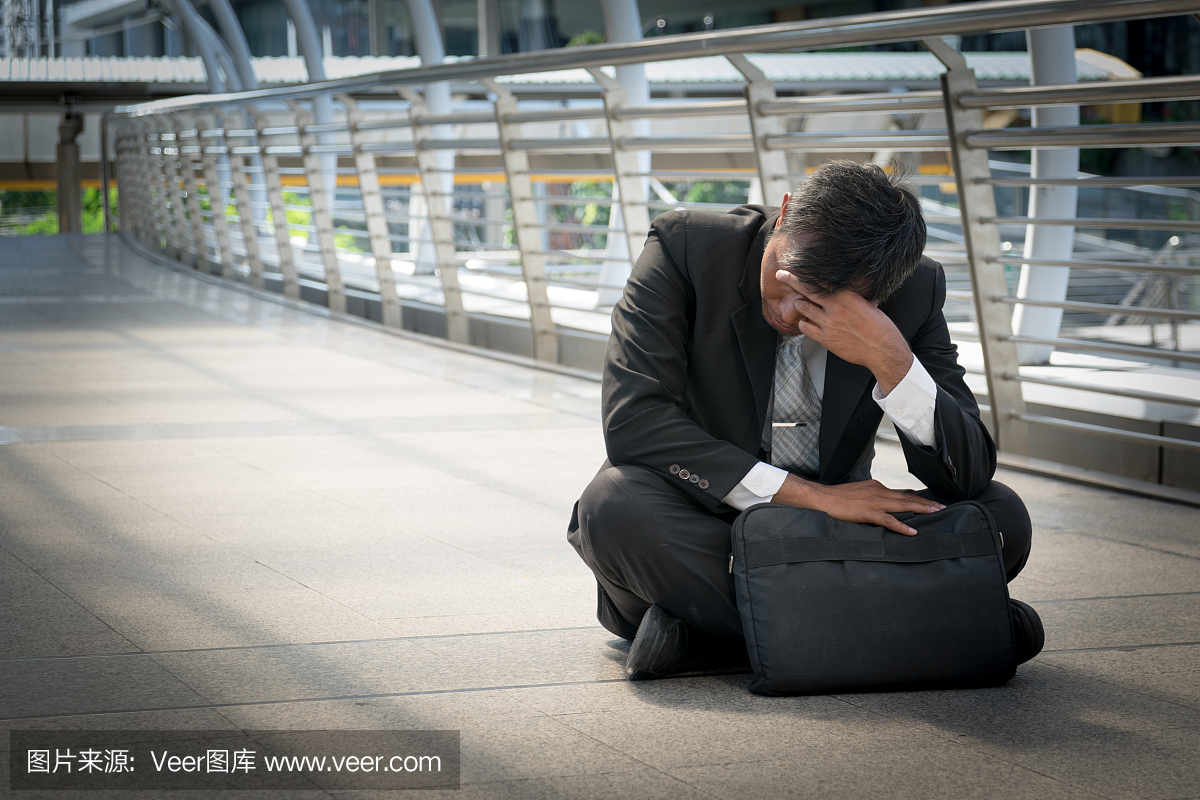 商人失去了股票交易所的经济危机的概念