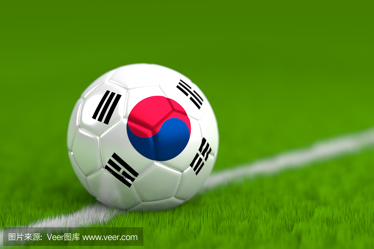 足球与南韩国旗