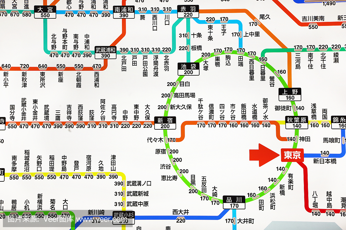 东京地铁地图,细节