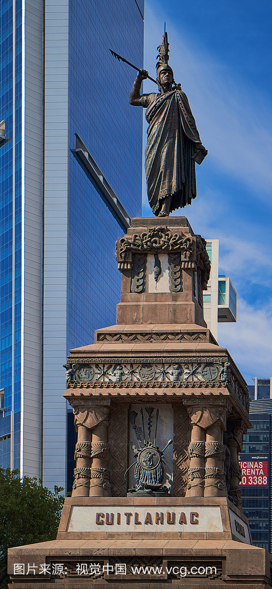 Cuauhtemoc纪念碑在墨西哥城