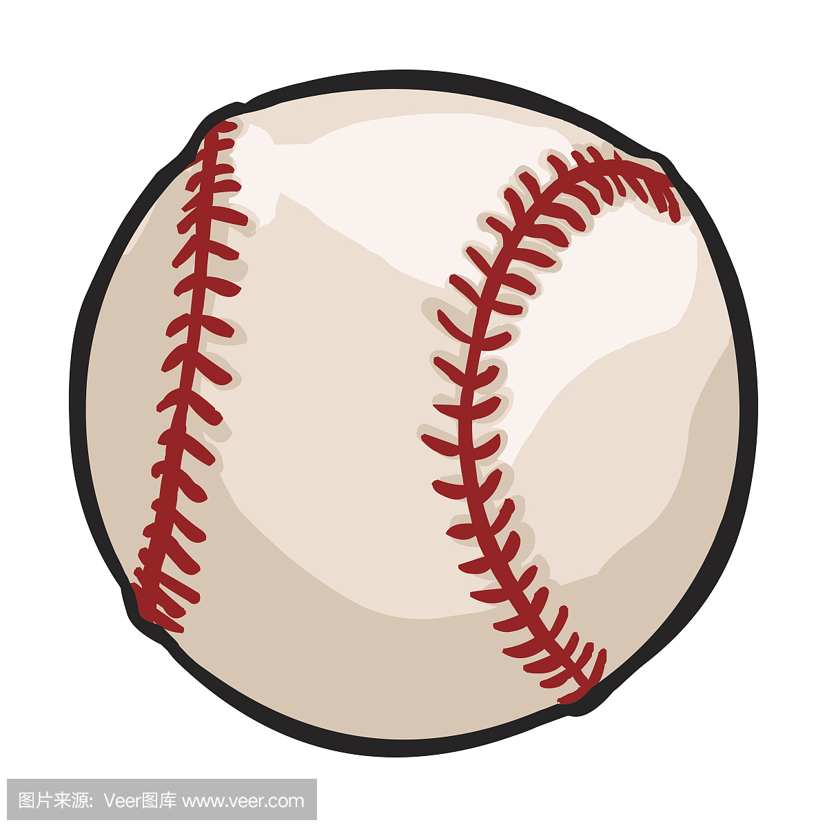 矢量单卡通棒球