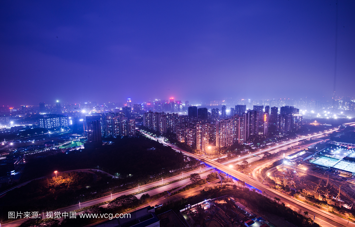 深圳湾高架桥夜景