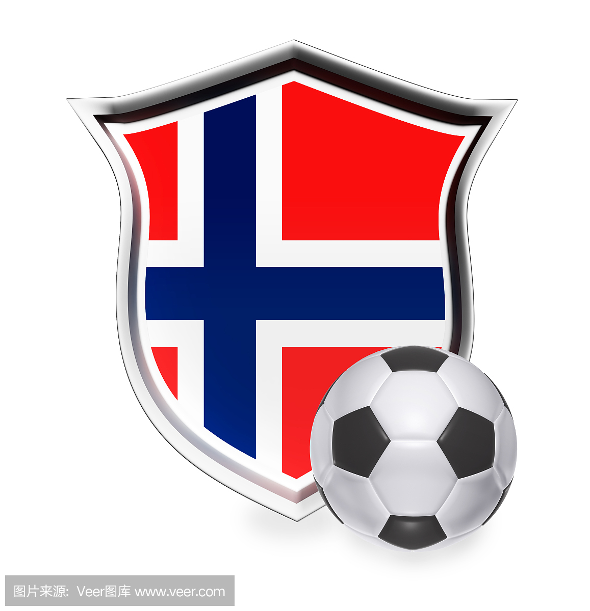 挪威国旗与足球