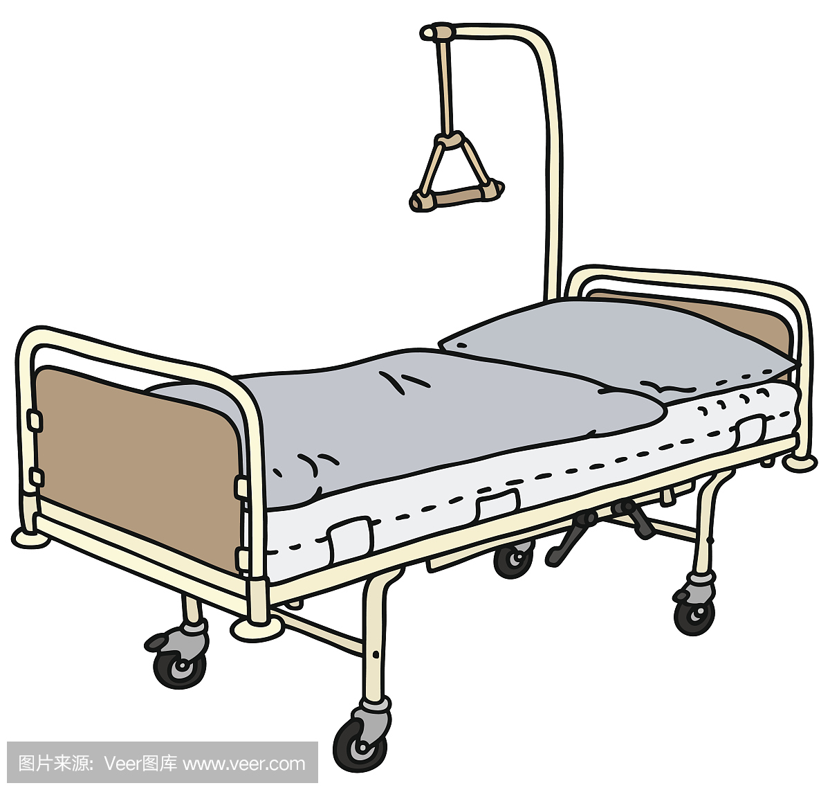游戏 漫画 卡通 现代场景 医院 VIP病房 疗养室 医疗设备 病床-cg模型免费下载-CG99