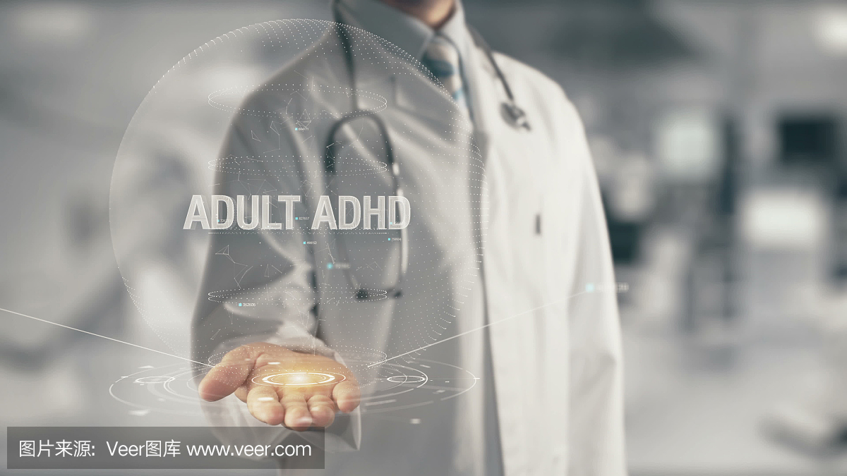 Doctor holding in hand Adult ADHD