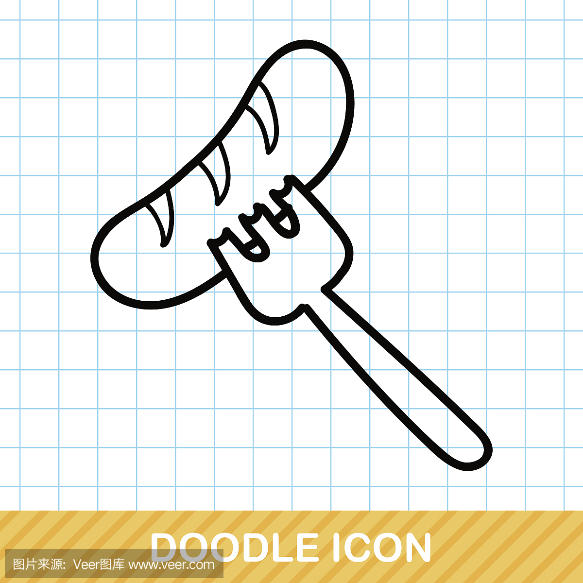 画画,格子烤肉,乱画,香肠