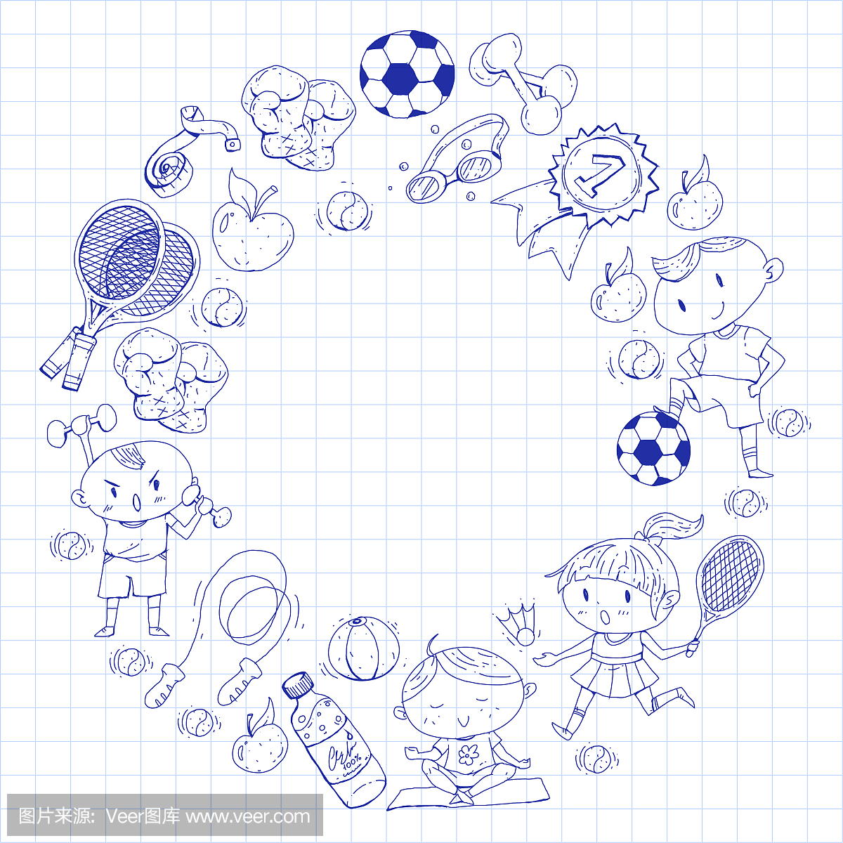 儿童运动。孩子们画画。幼儿园,学校,学院,幼儿