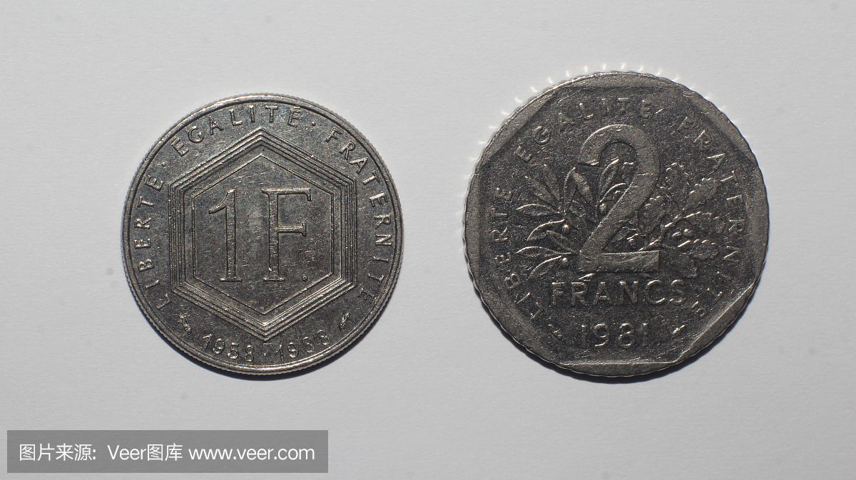 法国硬币,法郎硬币,法国法郎硬币,1法国法郎硬币