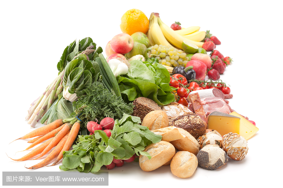 白色隔离的初级农产品